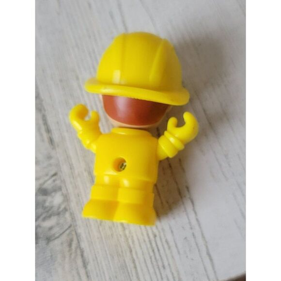 Engineer yellow gear guy person toy figure - Picture 4 of 4